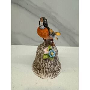Vintage Towle Fine Bone China Robin Bird Bell